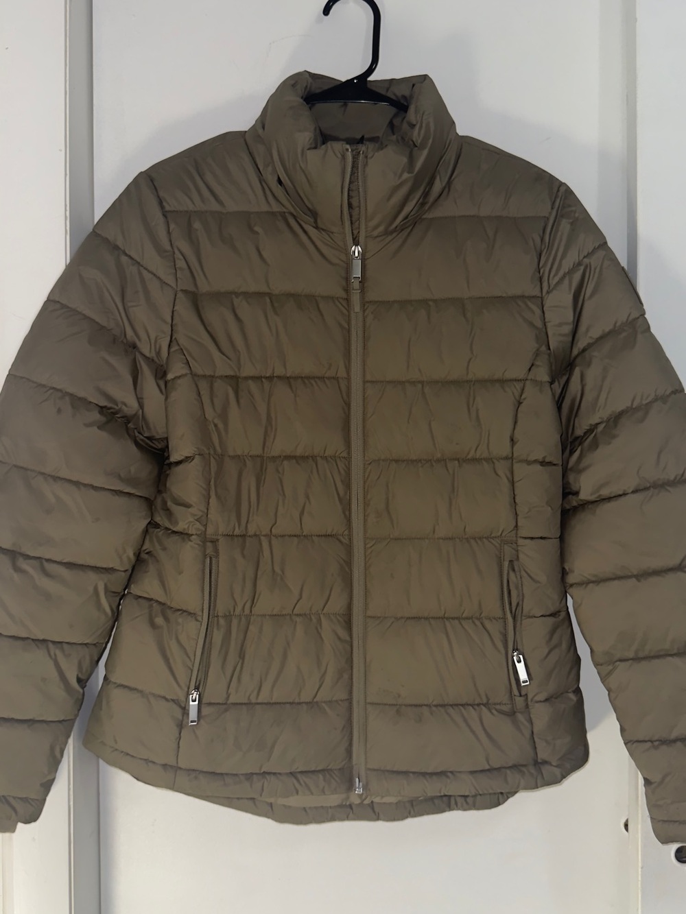 CALVIN KLEIN Women's Lightweight Quilted Puffer Jacket - Taupe NWT